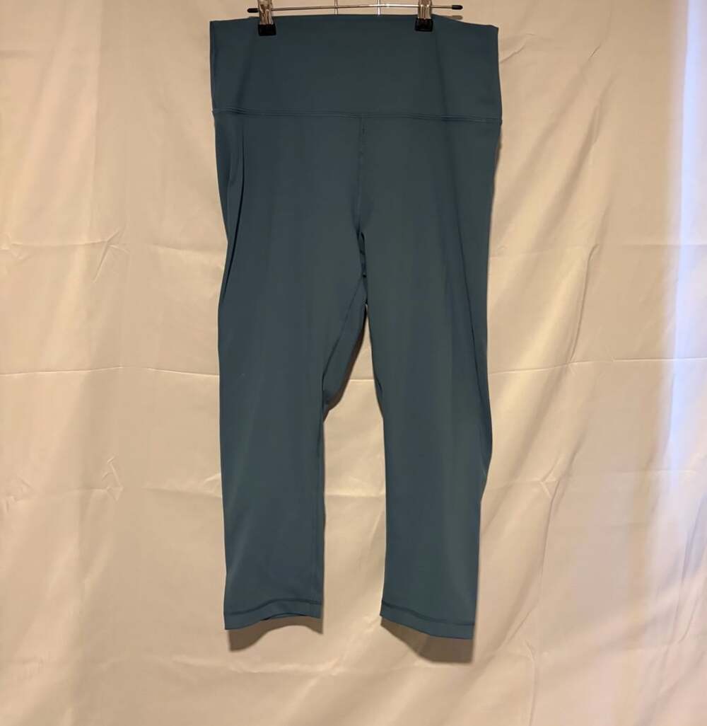 90 Degree by Reflex Leggings Size XXL Blue Crop High Waisted Yoga Pants